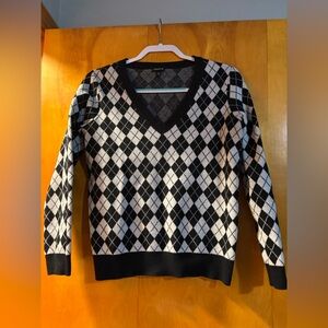 Torrid Black and Gray Argyle Sweater